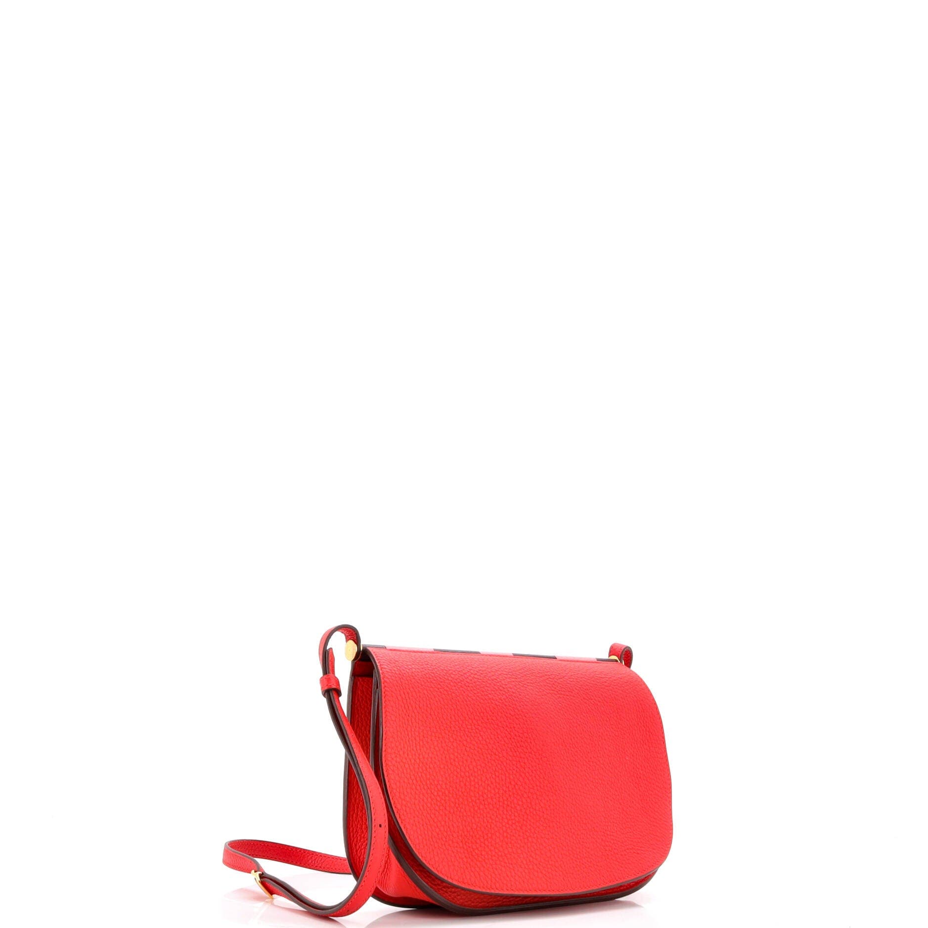 Pre-Owned Hermes Saut Bag Clemence 25, Alternate, color, Rouge De Coeur