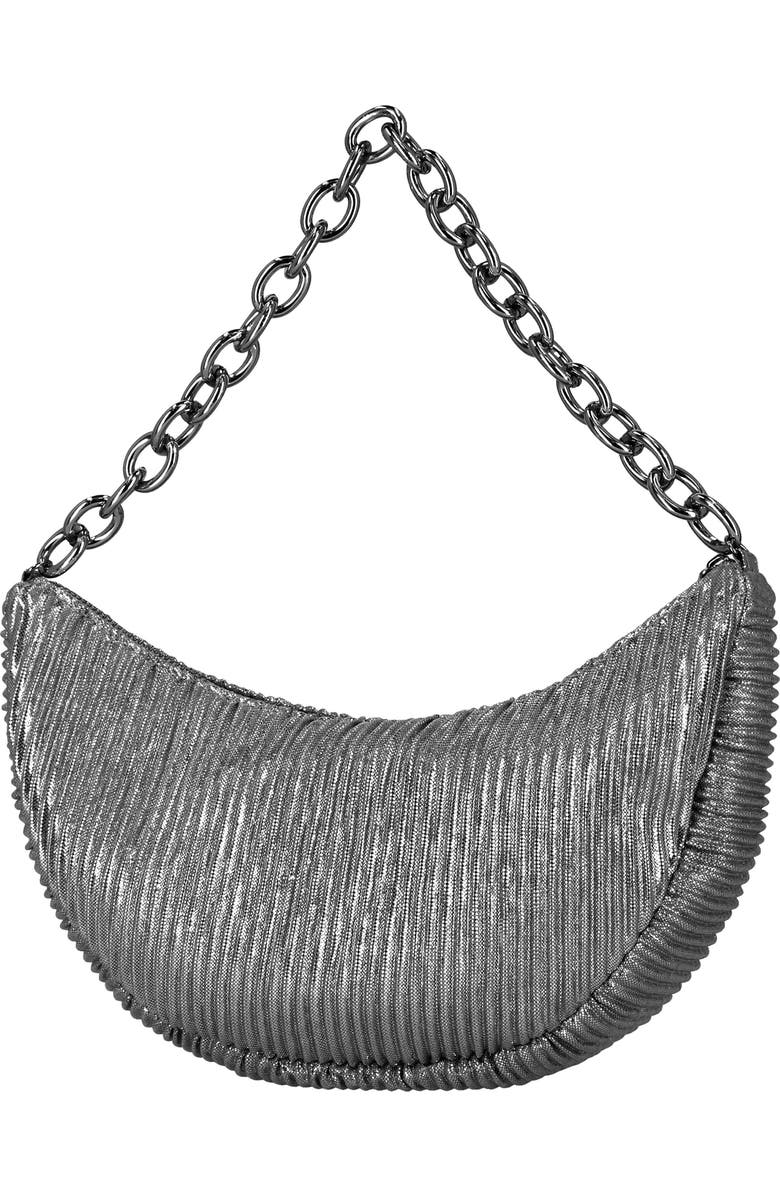 Jessica McClintock Maya Metallic Rib Shoulder Bag, Alternate, color,