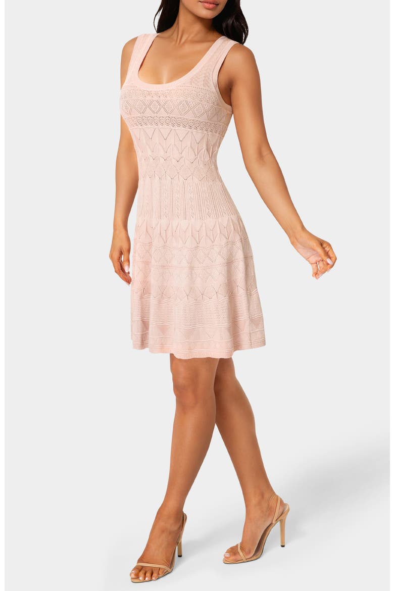 Fit and Flare Ponte Knit Dress, Alternate, color, ROSE