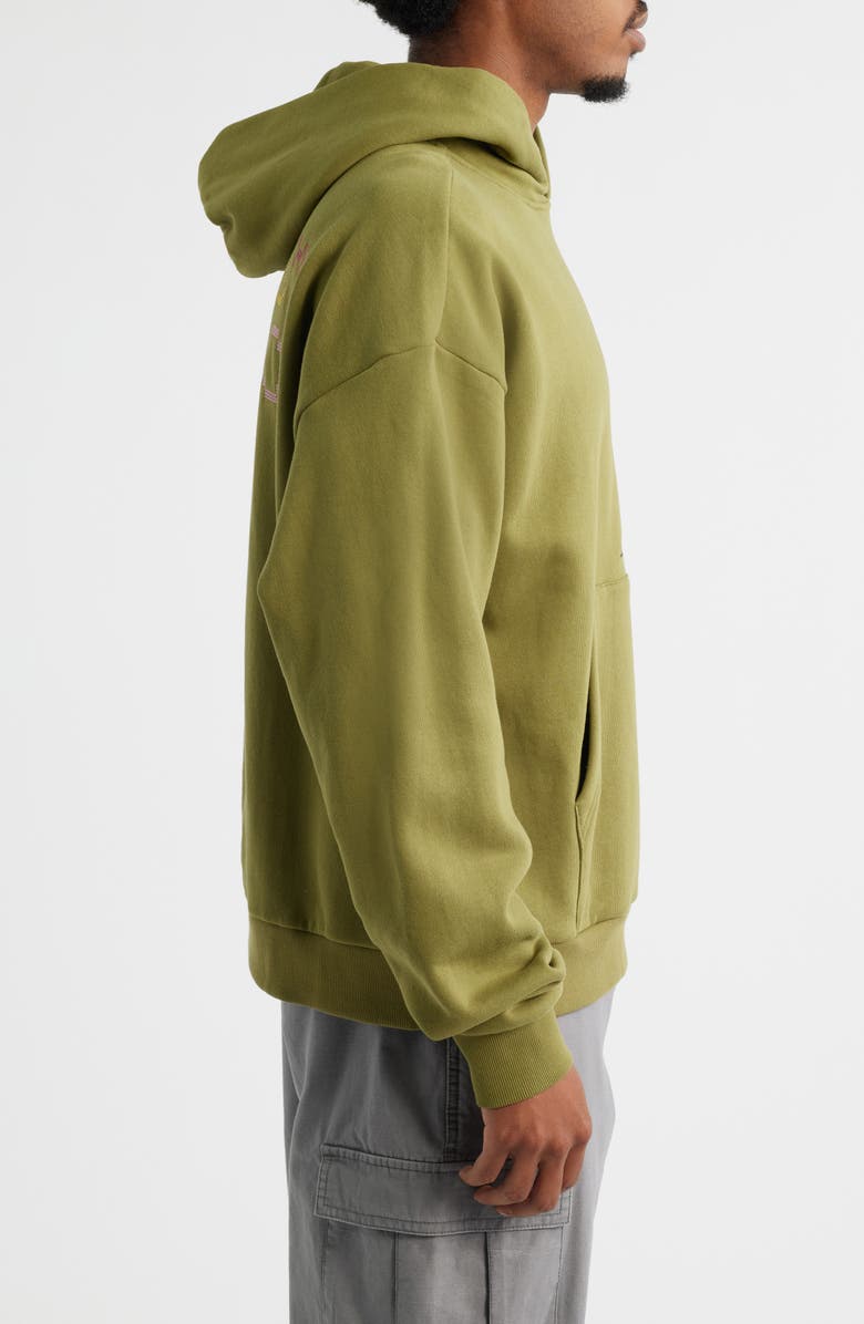 MARKET Folk Fitted Bear Cotton Graphic Hoodie, Alternate, color, Sphagnum