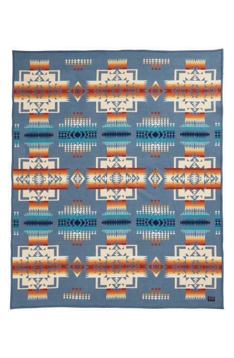 Chief Joseph Wool Blend Jacquard Blanket