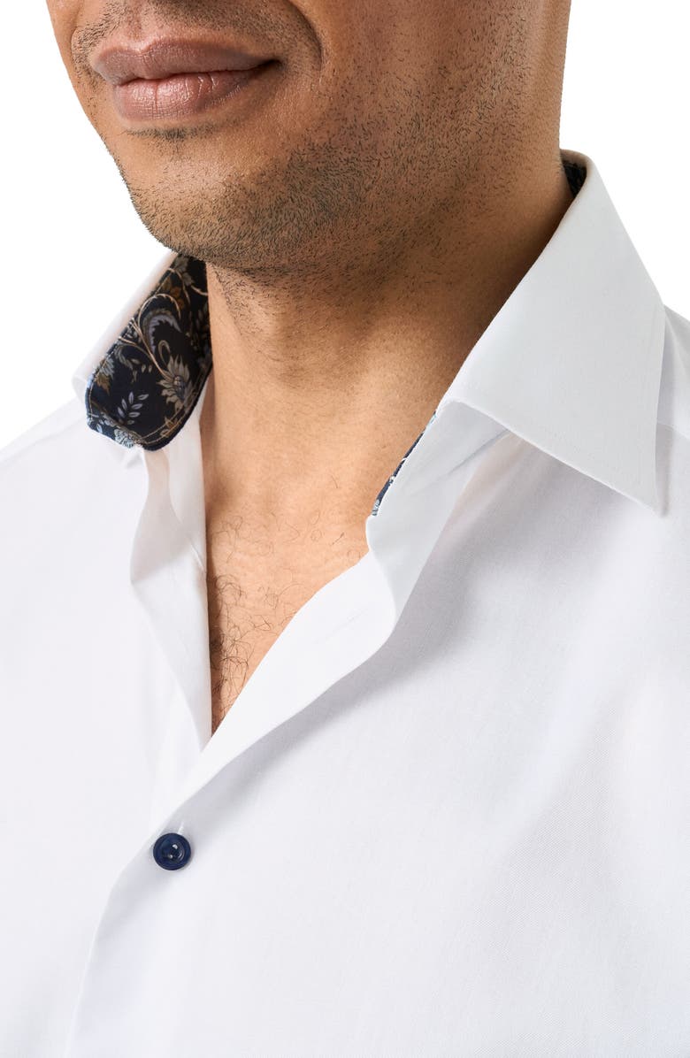 Eton Contemporary Fit Organic Cotton Dress Shirt, Alternate, color, White