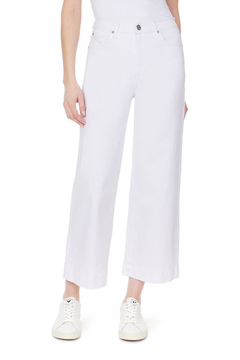The Crop Wide Leg Jeans, Main, color, WHITE