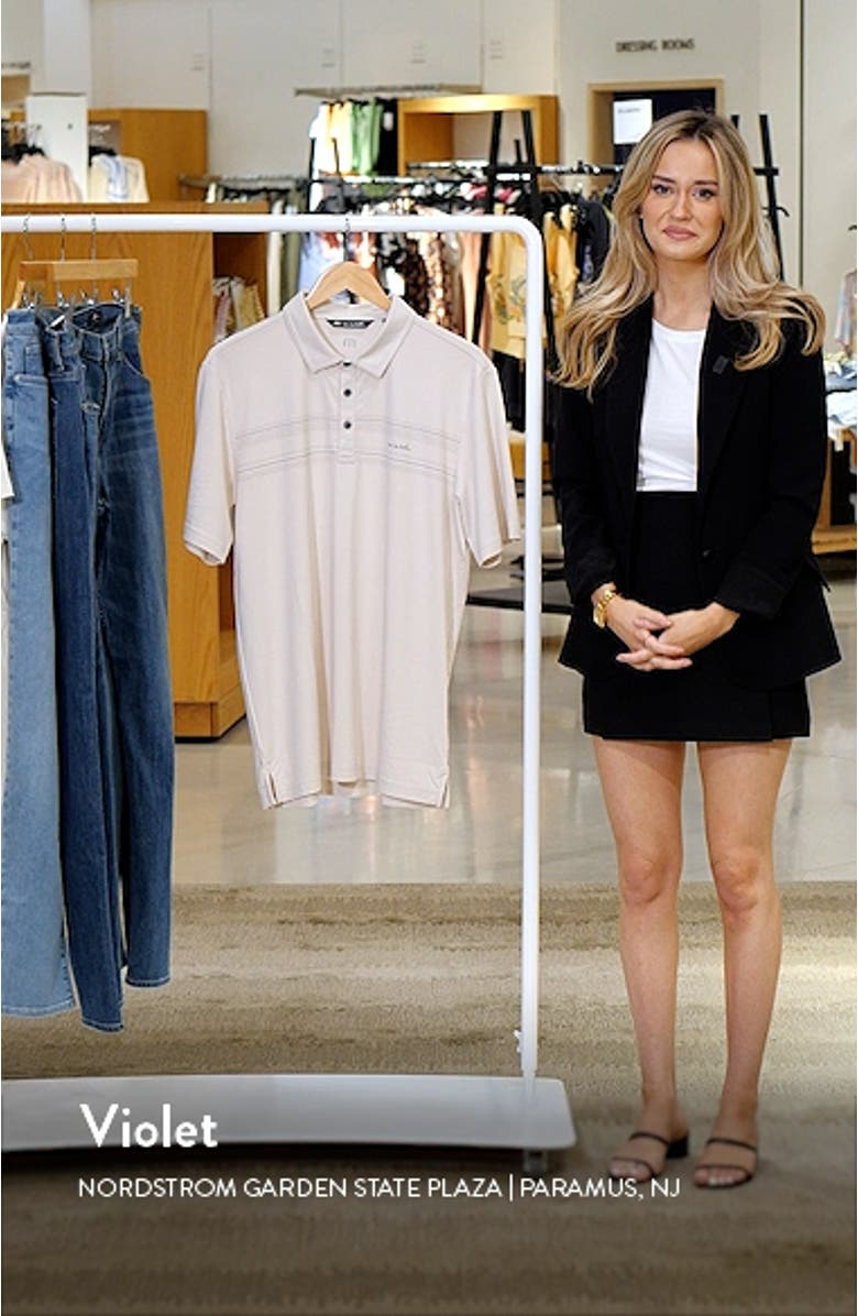 Turn Back Stripe Cotton Blend Polo, sales video thumbnail