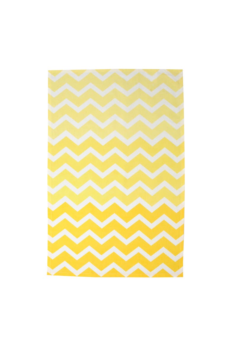 Yellow Chevron Dishtowel Set/2, Alternate, color, Yellow