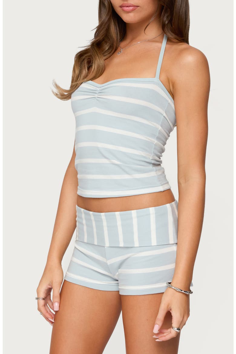 Lorenza Stripe Halter Top, Alternate, color, LIGHT-BLUE