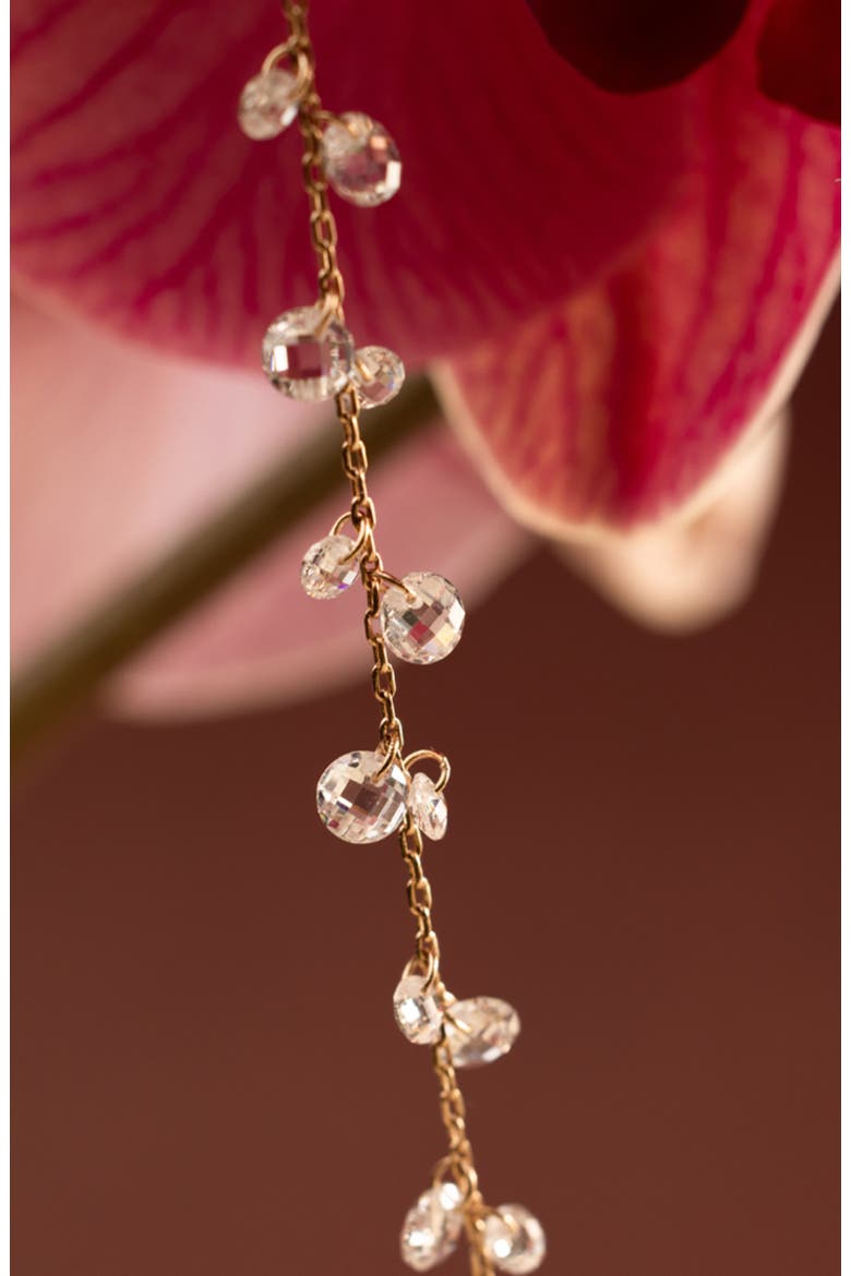 Dew Drop Floating Necklace, Alternate, color, Gold Vermeil