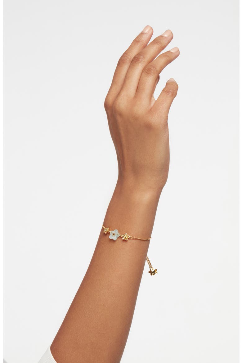 Wileia Flower Slider Bracelet, Alternate, color, GOLD TONE MINT