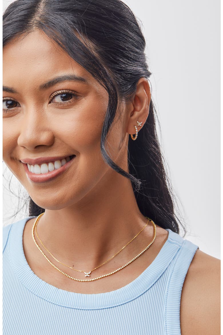 Diamond Butterfly Stud Earrings (Nordstrom Exclusive), Alternate, color, 18K YELLOW GOLD