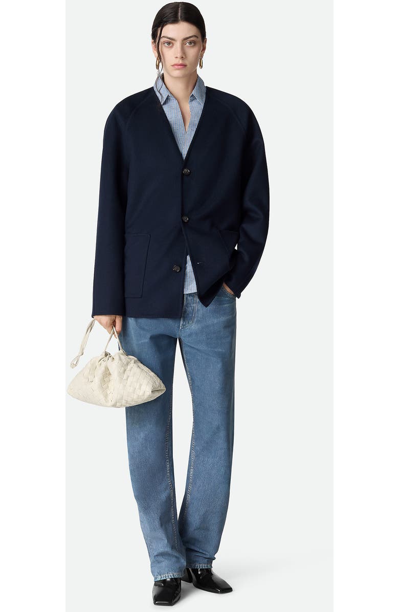 Bottega Veneta Dustbag Notte Intrecciato Leather Shoulder Bag, Alternate, color, Sea Salt