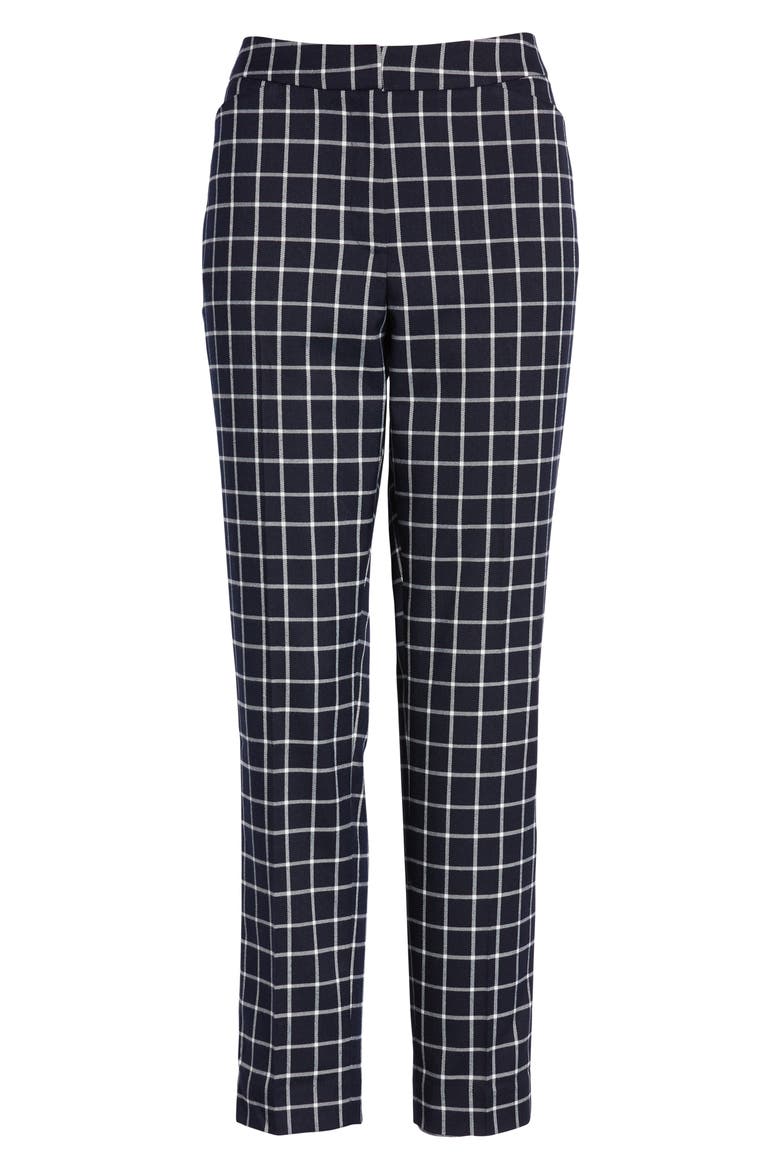 Check Ankle Pants, Alternate, color, NAVY CHECK