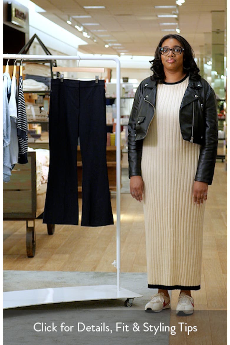 Pintuck Cotton Blend Kick Flare Pants video