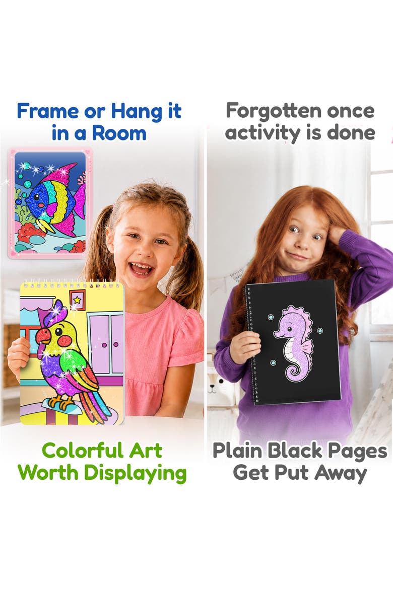 Foil Art Activity Book for Kids Ages 4-8 - Coloring & Arts and Crafts Set, Alternate, color, Animals