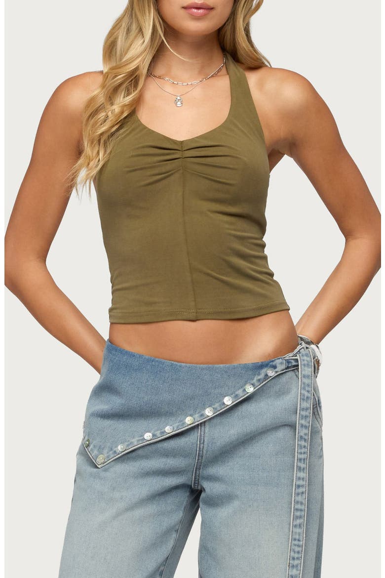 Montanah Halter Top, Main, color, OLIVE