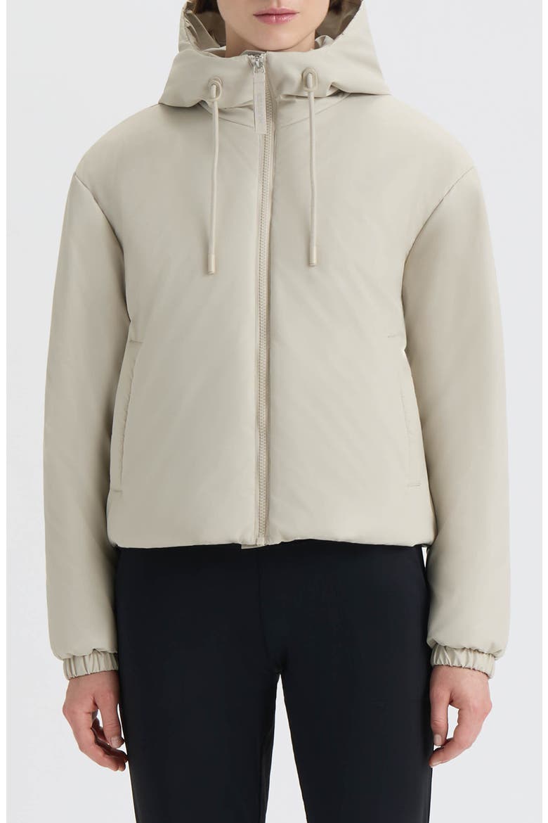Leah Faux Leather Puffer Jacket, Main, color, VANILLA