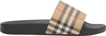 【関税込み】Burberry☆ ヴィンテージチェック スライドサンダル 関税込み】Burberry☆ ヴィンテージチェック スライドサンダル
