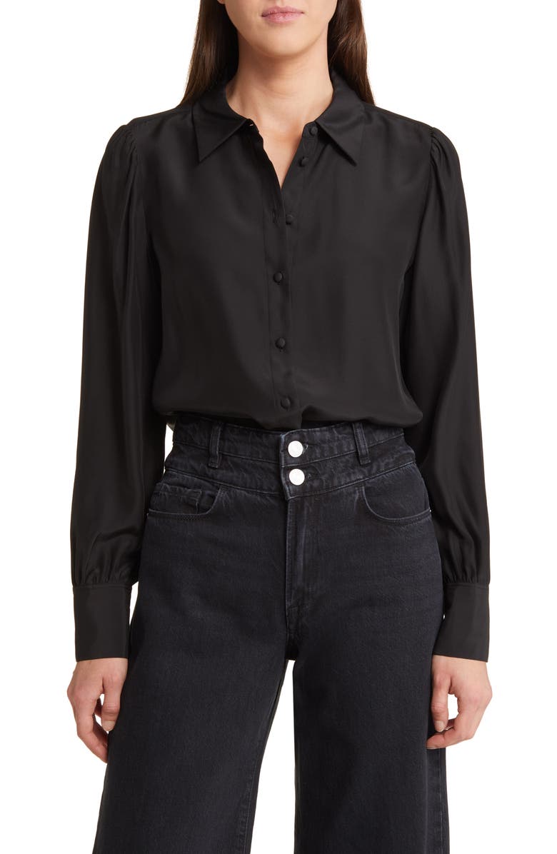 FRAME Victorian Silk Shirt, Main, color,