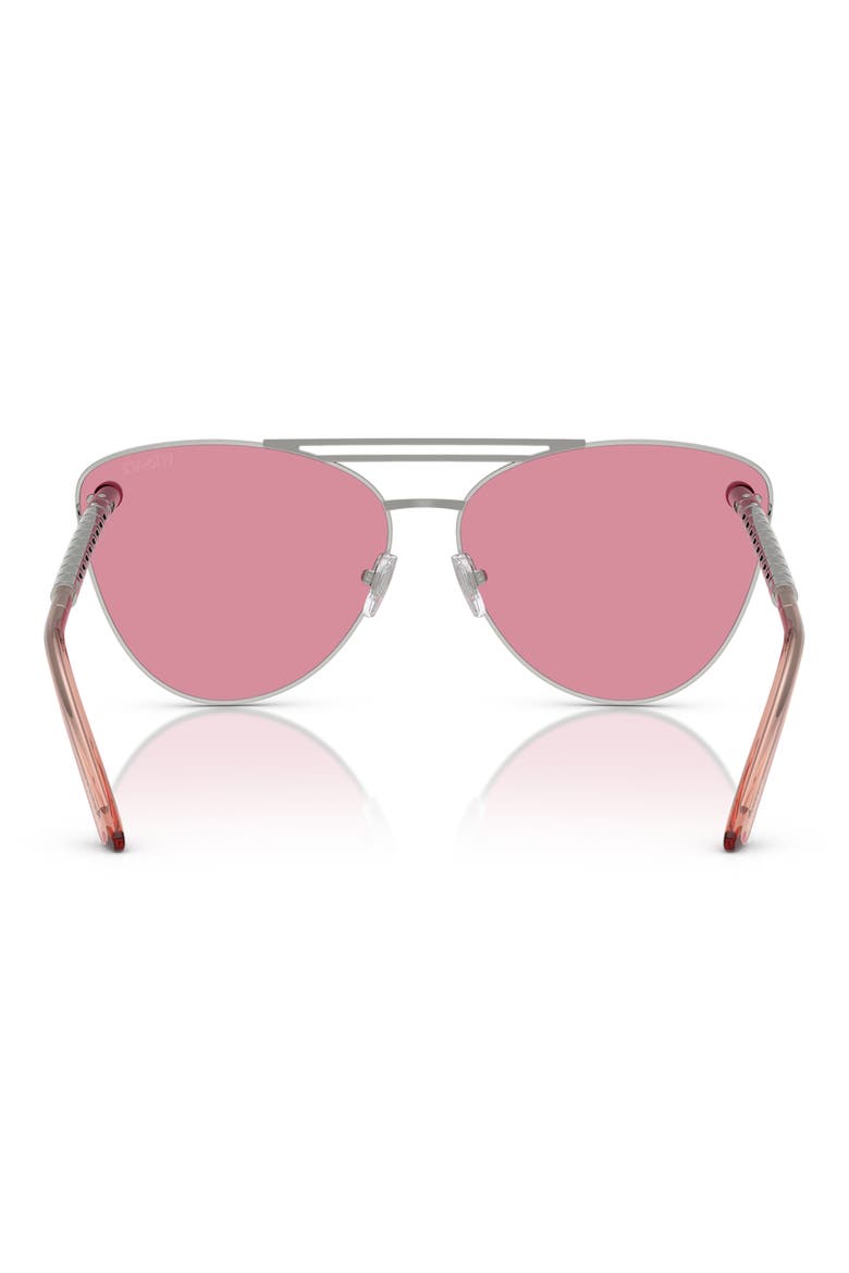 64mm Oversize Cat Eye Sunglasses, Alternate, color, SILVER/ PINK