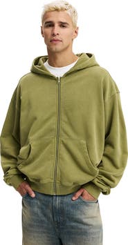 Cotton On Men's Cropped Zip Up Hoodie