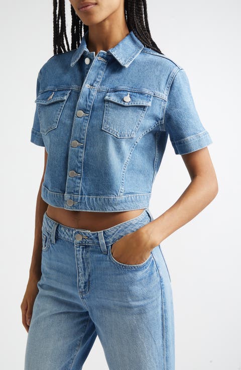 Kirstie Short Sleeve Crop Denim Jacket