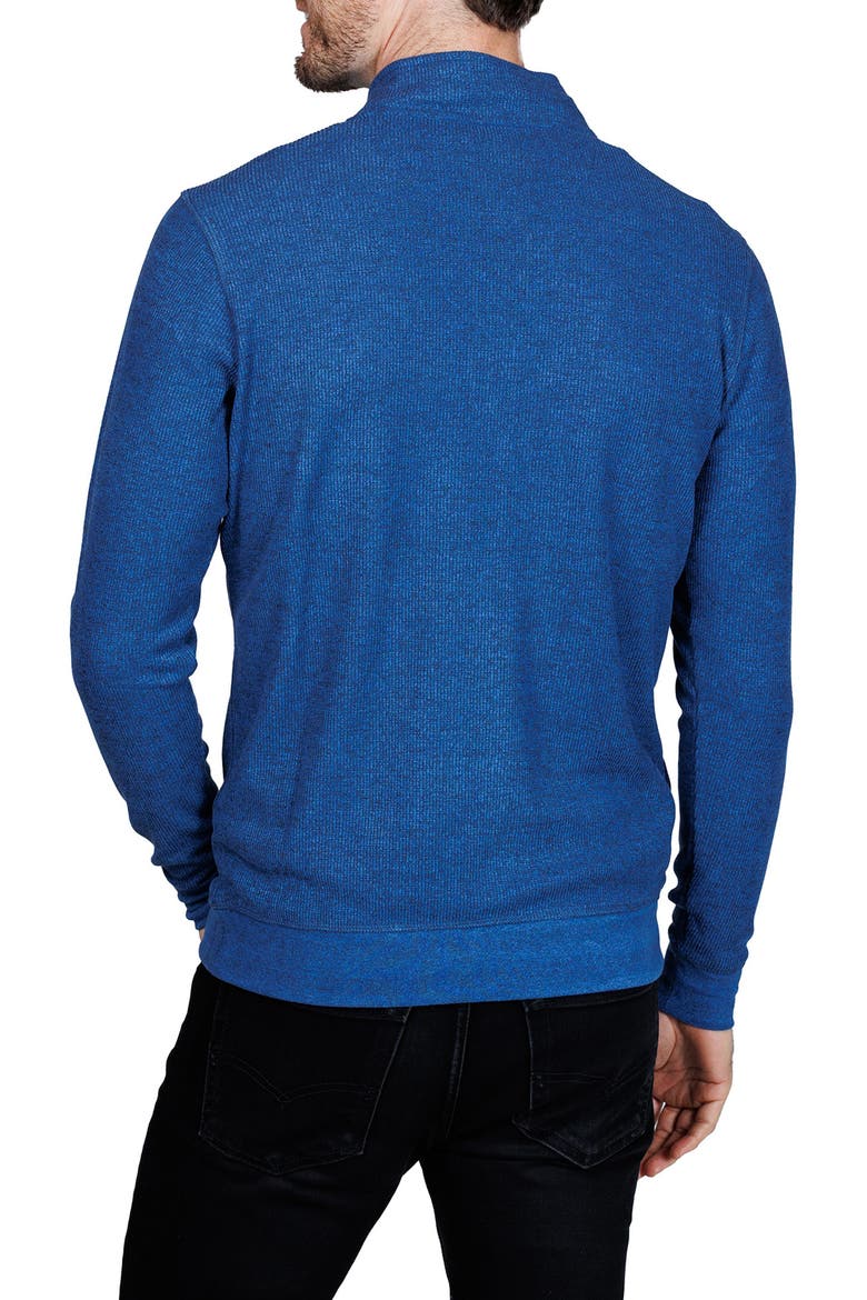 Quarter Zip Cozy Knit Pullover, Alternate, color, OASIS BLUE HEATHER
