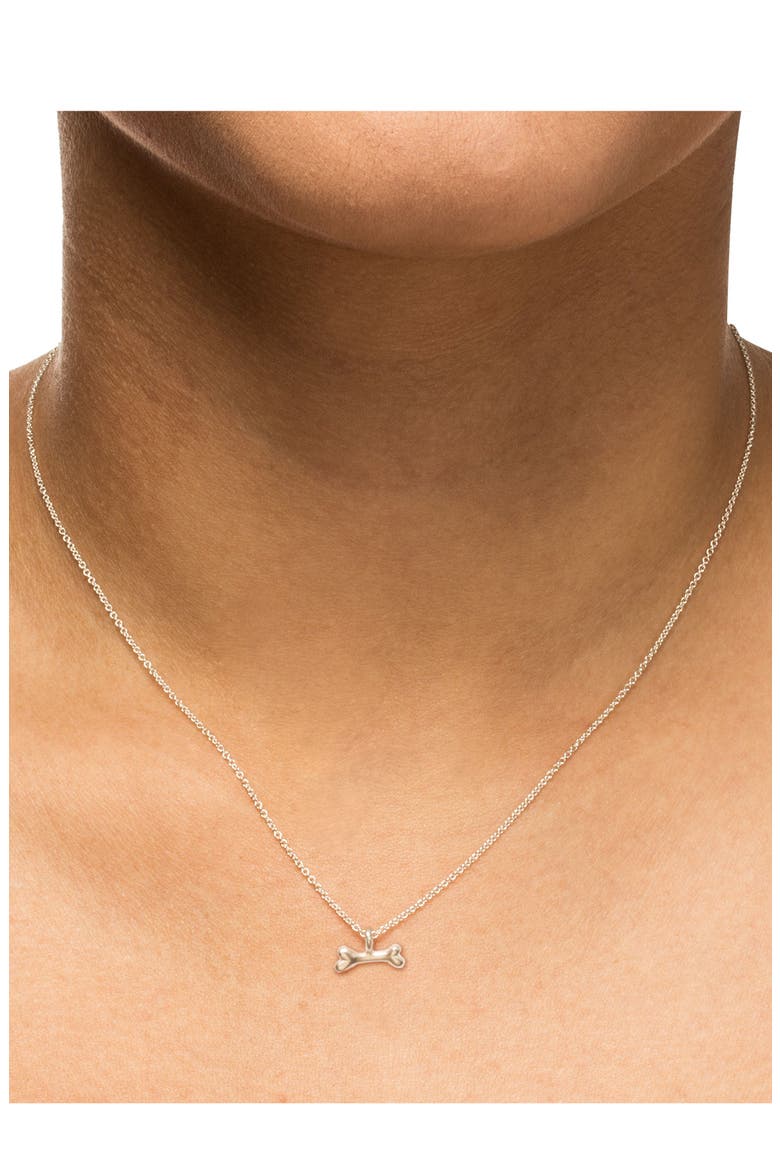 In Dogs We Trust Pendant Necklace, Alternate, color, SILVER