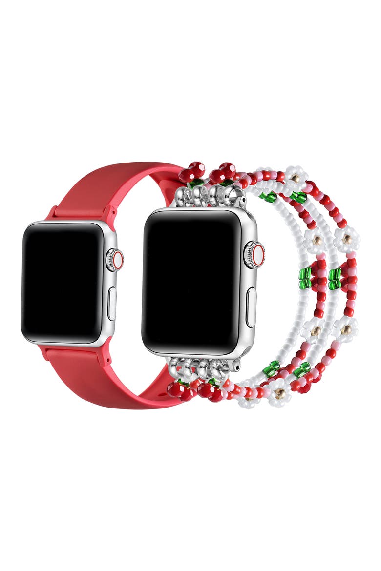 Cherry Assorted 2-Pack Apple Watch® Watchbands, Alternate, color, RED