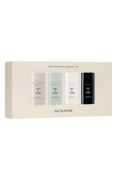 Salt & Stone Mini Deodorant Discovery Set $48 Value In Transparent