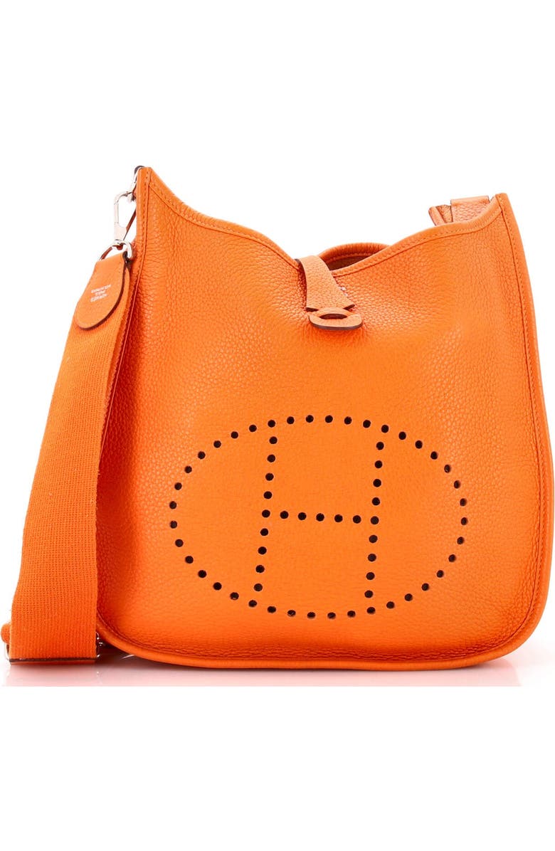 Pre-Owned Hermes Evelyne Bag Gen III Clemence PM, Main, color, Orange H