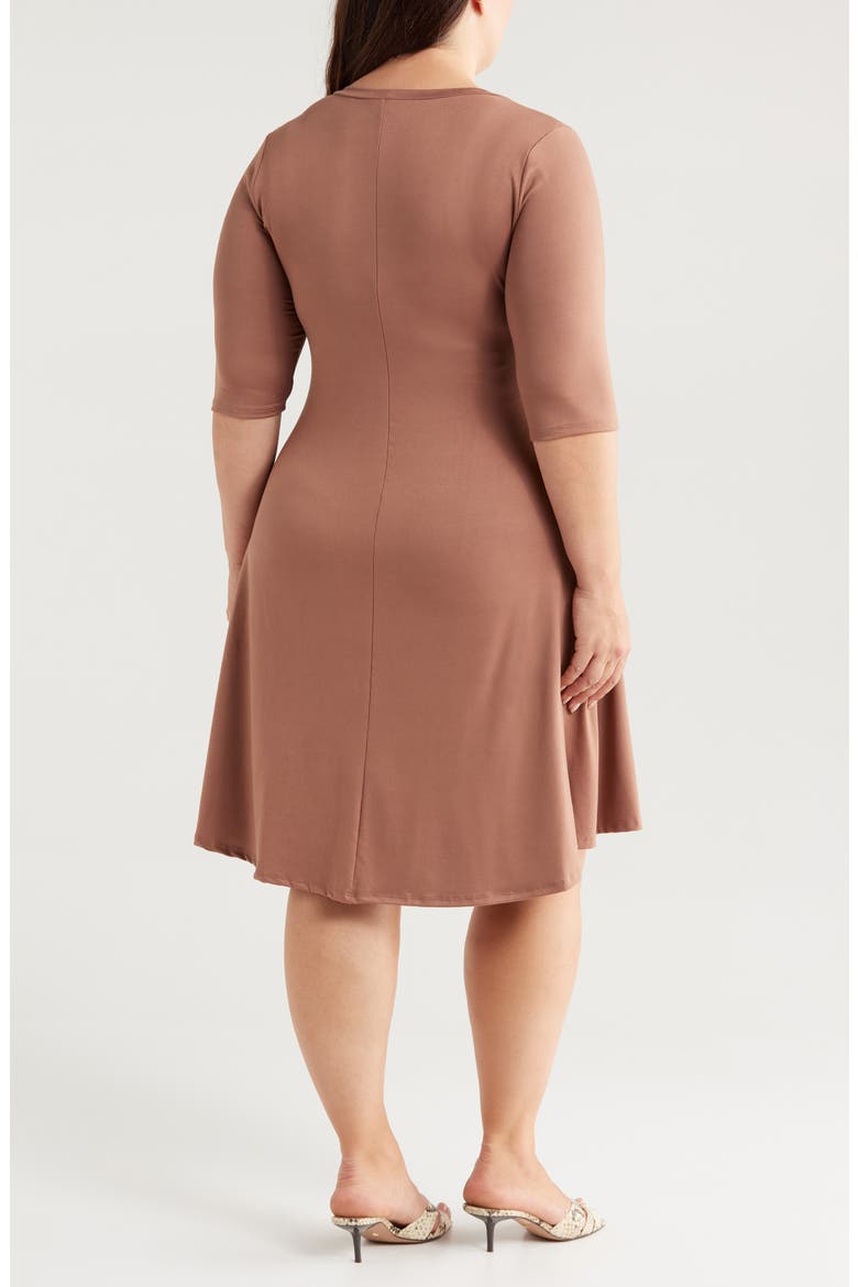 Scoop Neck Jersey Dress, Alternate, color, MOCHA