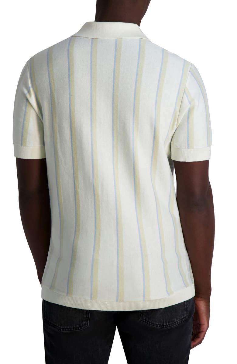 KARL LAGERFELD PARIS Johnny Collar Cotton Polo, Alternate, color, Natural