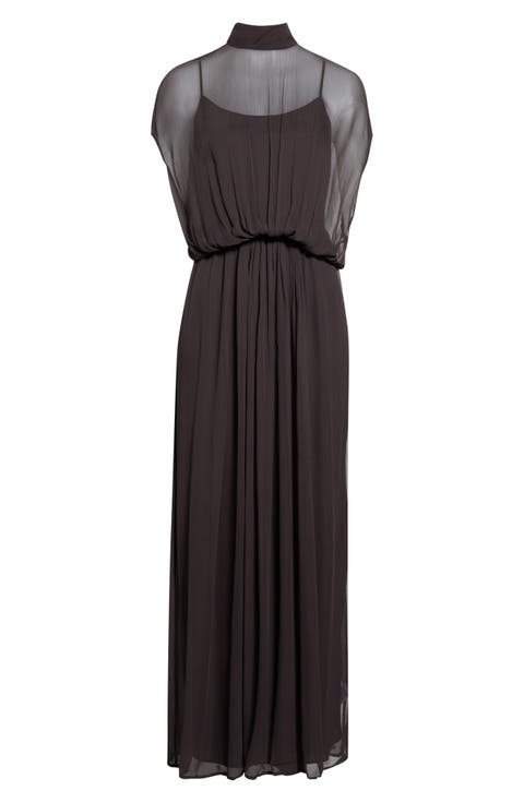 Viviana Shirred Maxi Dress