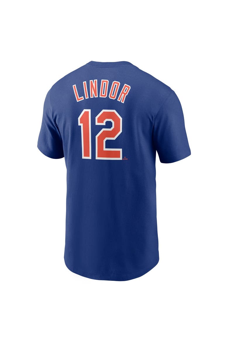 Men's Nike Francisco Lindor Royal New York Mets Name & Number T-Shirt, Alternate, color, Royal