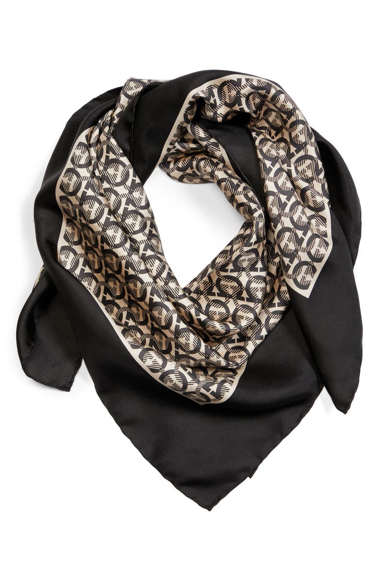 FERRAGAMO Salvatore Ferragamo The Gancini Silk Scarf, Alternate, color, 