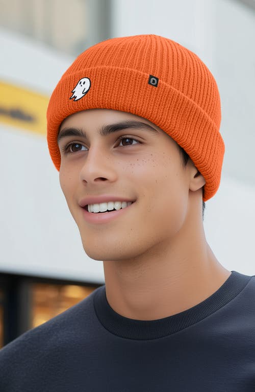 Dalix Ghost Beanie In Neon Orange
