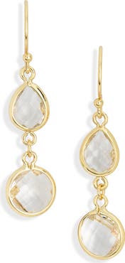 NORDSTROM RACK Floating Cubic Zirconia Drop Earrings