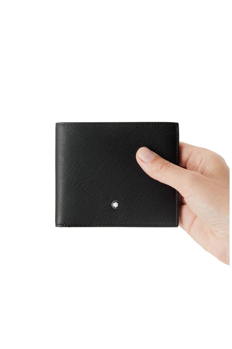 Sartorial Leather Bifold Wallet, Alternate, color, BLACK