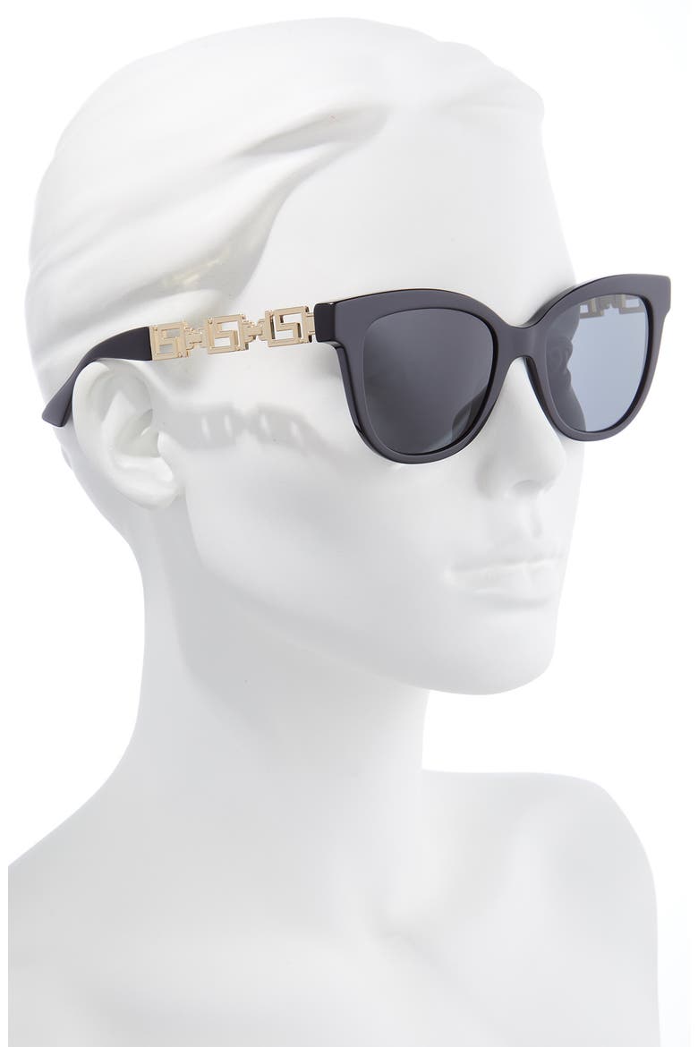 54mm Cat Eye Sunglasses, Alternate, color, BLACK/ DARK GREY