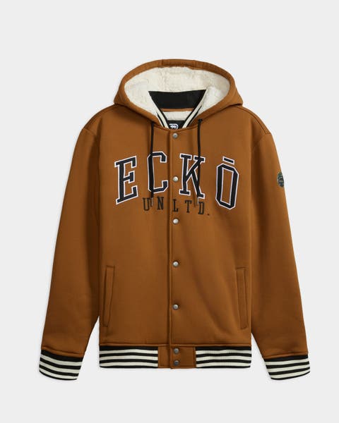 State faux shearling Varsity Jacket