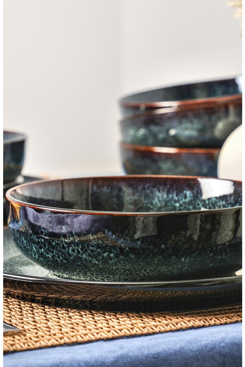 Remy Stoneware 24-Piece Dinnerware Set, Alternate, color, Blue