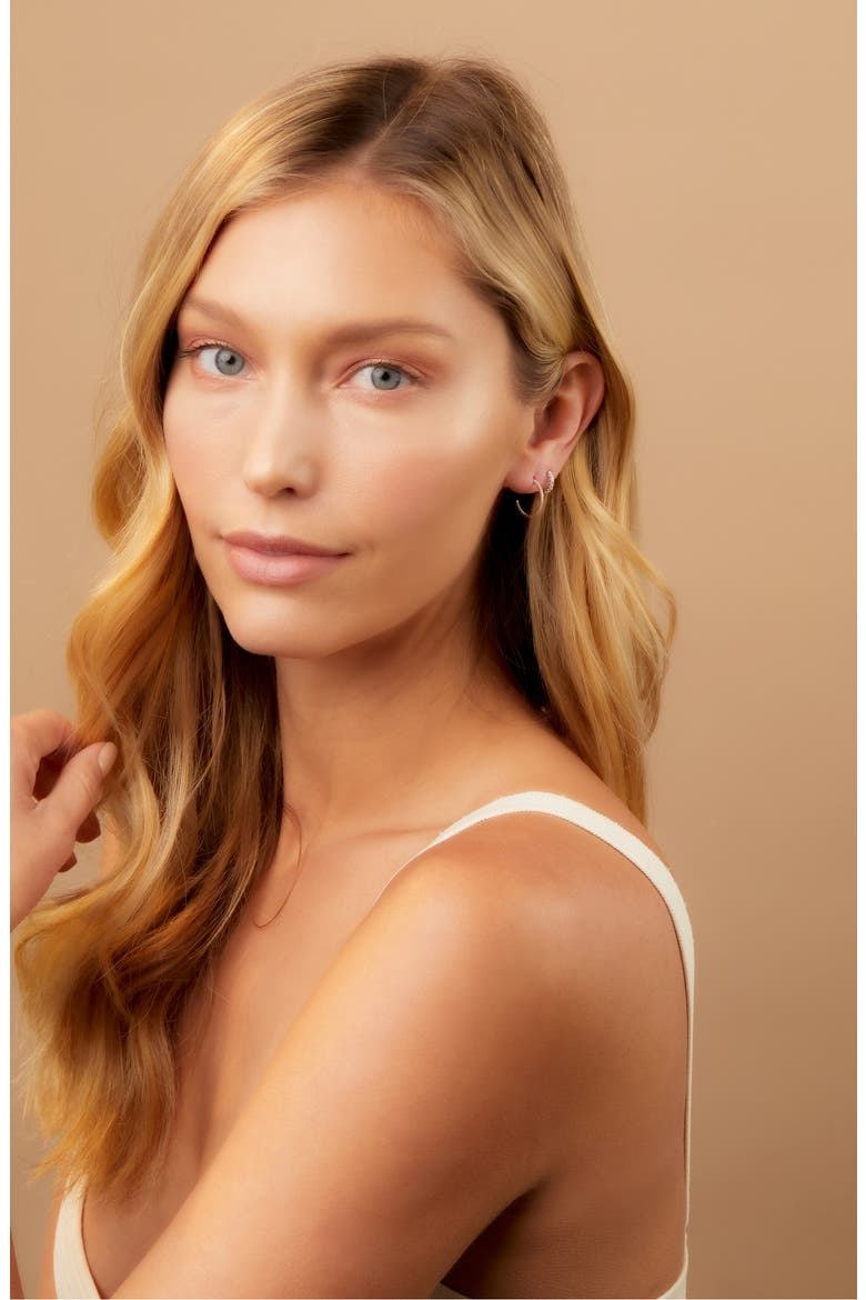 Diamond Inside Out Hoop Earrings (Nordstrom Exclusive), Alternate, color, 18KW