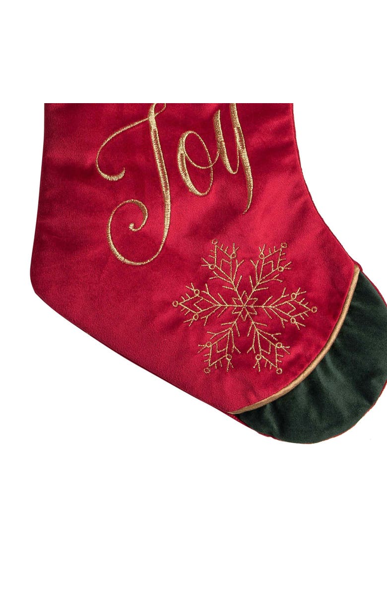C&F Home 8.5" x 20" Snowflake "Joy" Premium Christmas Stocking, Alternate, color, Gold