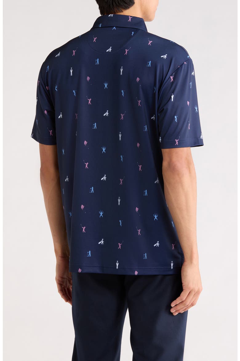 Day On The Course Short Sleeve Polo, Alternate, color, PEACOAT