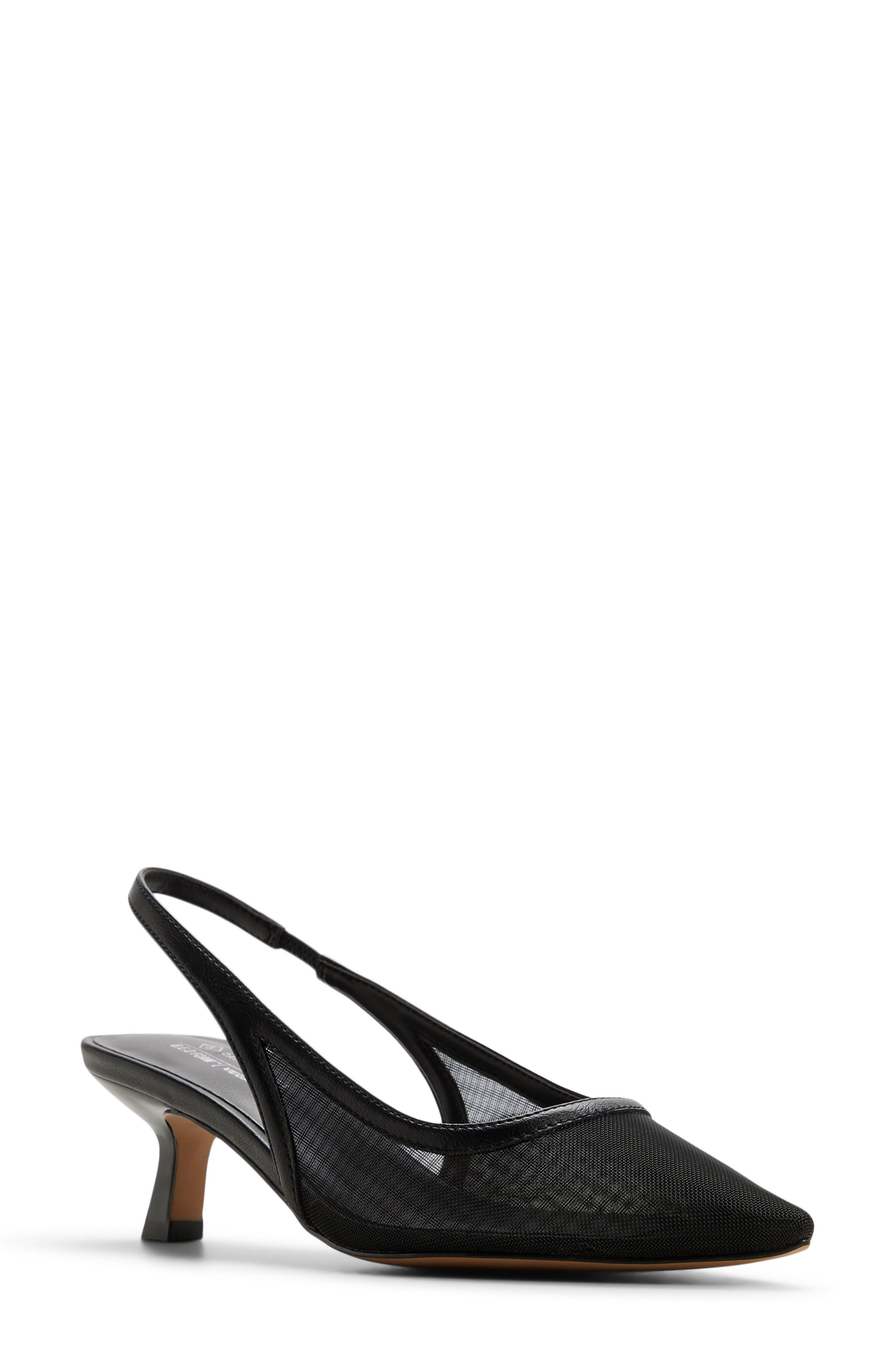 Call It Spring By Aldo Dariahh Mesh Kitten Heel Pump, Main, color, Open Black
