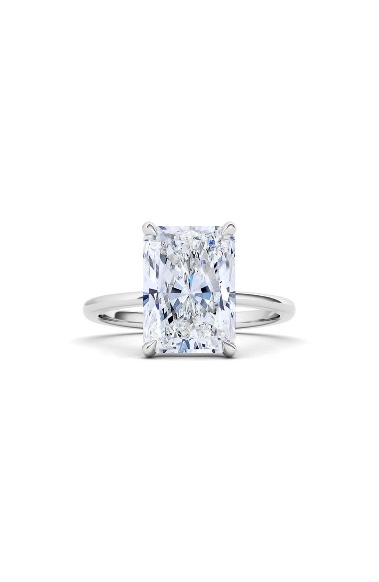 HauteCarat Radiant Cut Lab Created Diamond Ring, Main, color, 2.00 Ctw 18K White Gold