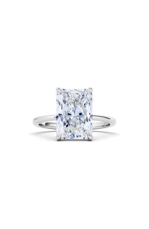 Radiant Cut Lab Created Diamond Ring