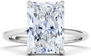 HauteCarat Radiant Cut Lab Created Diamond Ring
