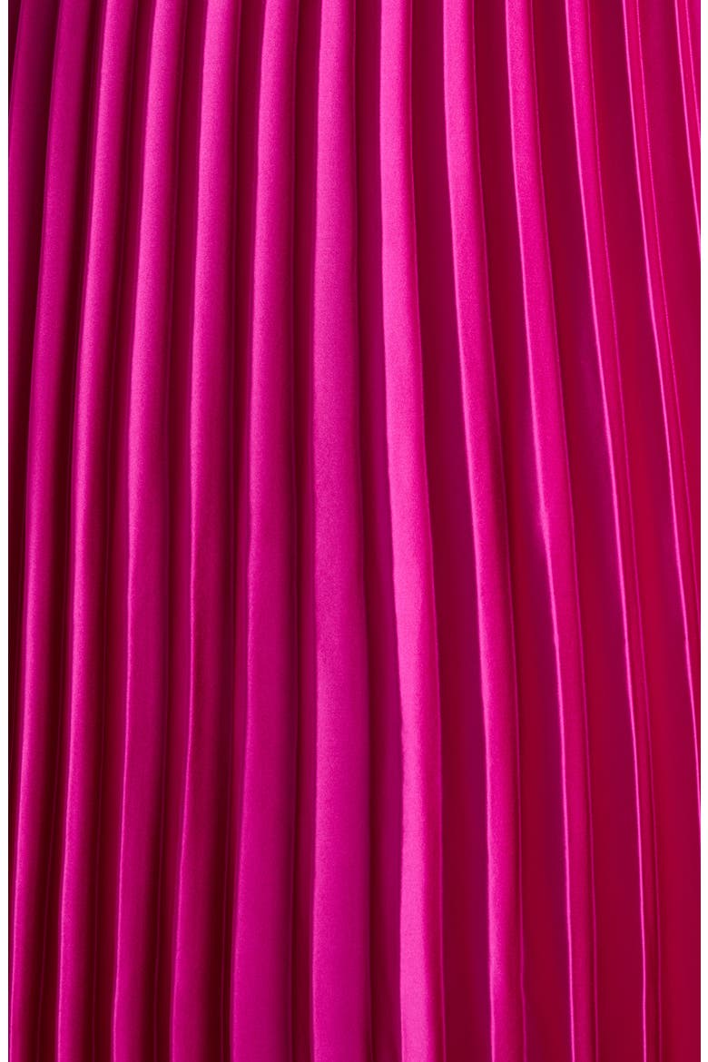 Farah Pleated Midi Dress, Alternate, color, RASPBERRY