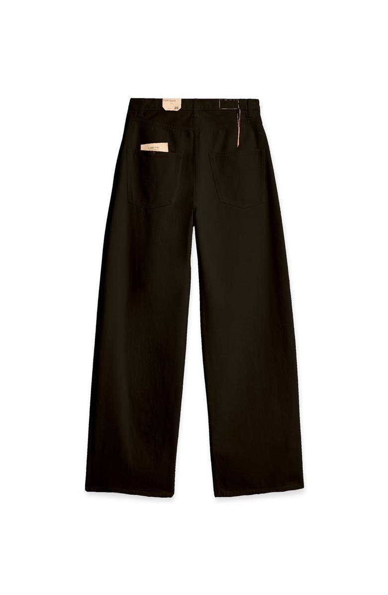 Fortela Jaron Wide-Leg Bull Cotton Trousers, Alternate, color, Black