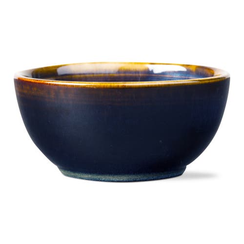 Tag Loft Reactive Glaze Serving Bowl Midnight Blue Ceramic In Blue